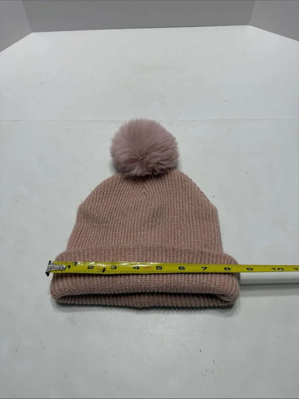 Sparkle Ribbed Knit Beanie - Dusty Rose